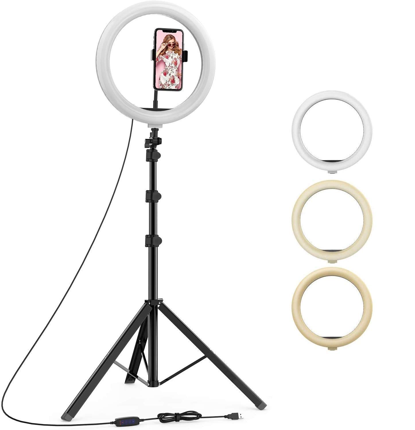 Ring Light with Stand – 10 inches Selfie led Ring Light with 7