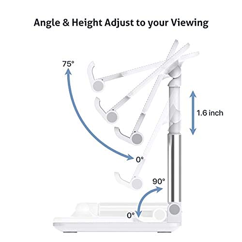 Cell Phone Stand, [2021 Updated] Angle Height Adjustable Mobile Phone ...