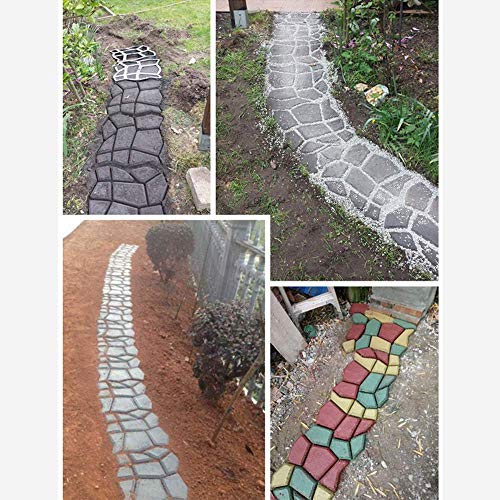 Pink pari Garden Path Maker Mould,Paving Brick Stone Road Path Maker