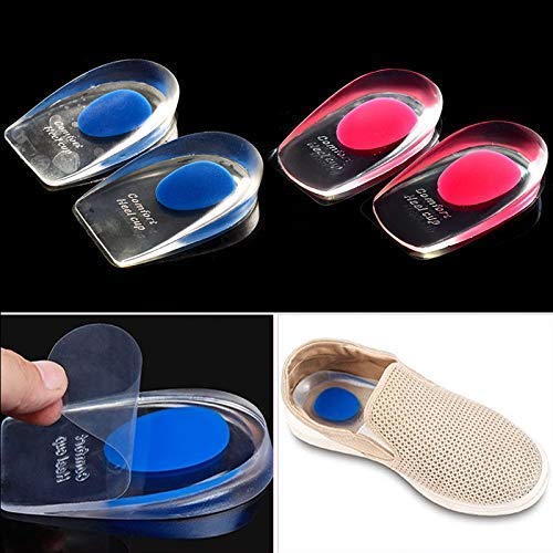 1 Pair Men Women Silicon Gel Heel Cushion Insoles Soles Relieve Foot