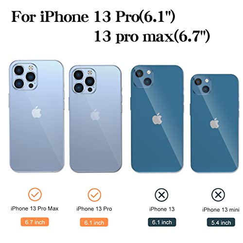 iPhone 13 Pro Max (6.7 inch)/ iPhone 13 Pro (6.1 inch) Camera Lens  Protector,Anti Scratch HD Tempered Glass Camera Screen Protector Shockproof  Cover Film (Blue Glitter) 