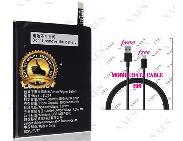 Original BL234 Original Battery for Lenovo A5000 Vibe P1m P70 with 3 Months Warranty