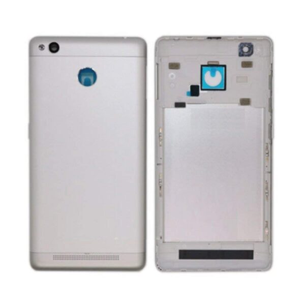 Original Back Door Panel Back Body Panel Back Cover housing Body Compatible for Xiaomi Redmi mi 3S Prime : Silver (with Logo)
