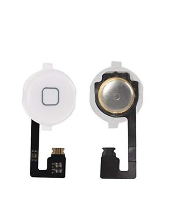 Fingerprint Sensor Finger Print Home Return Key Menu Button Flex Cable Compatible with Apple iPhone 4S : White (Without Touch ID)