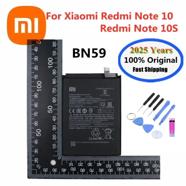 2025 Years BN59 Original Battery For Xiaomi Redmi Note 10 10S 10 S Bateria Batteries Fast Shipping + Tracking Number
