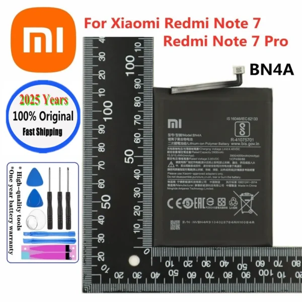 2025 Years BN4A Original Battery For Xiaomi Redmi Note7 Note 7 Pro M1901F7C 4000mAh Phone Battery Bateria Fast Shipping + Tools